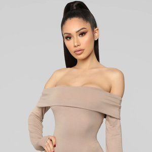 Gentle Kisses Off Shoulder Midi Dress